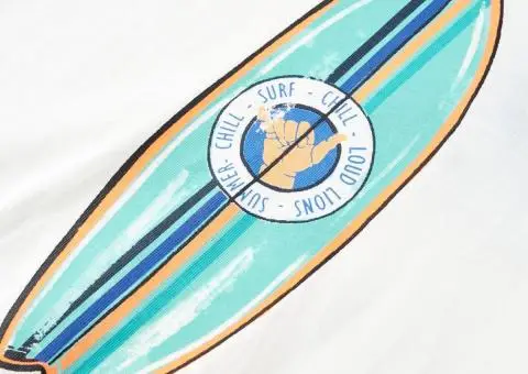 Tricou pentru copii cu mâneci scurte, ecru, 104 - 4/5