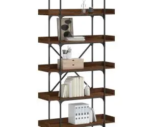 vidaXL Bibliotecă 5 niveluri stejar maro 100x33x180,5 cm lemn compozit