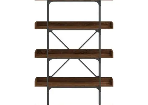 Bibliotecă 5 niveluri stejar maro 100x33x180,5 cm lemn compozit - 4/5