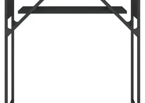 Măsuță consolă cu raft negru 75x30x75 cm lemn prelucrat - 4/5