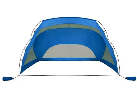 Cort de plajă albastru azur, 274x178x170/148 cm, poliester 185T - 5/5