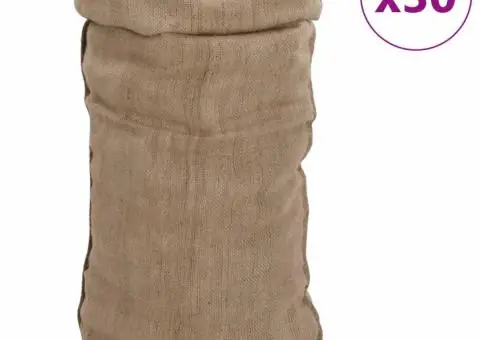 Saci de iută, 30 buc., 65x135 cm, iută 100%, 340 g/m² - 1/5