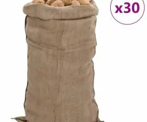 vidaXL Saci de iută, 30 buc., 65x135 cm, iută 100%, 340 g/m²