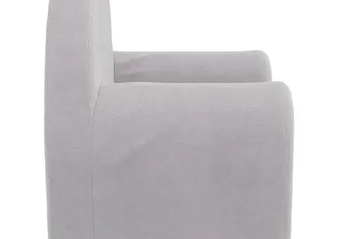 Canapea pentru copii, gri deschis, pluș moale - 4/5