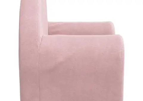 Canapea extensibilă pentru copii, roz, pluș moale - 5/5