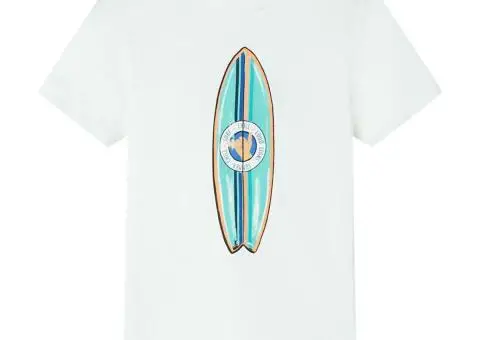 Tricou pentru copii cu mâneci scurte, ecru, 128 - 1/5