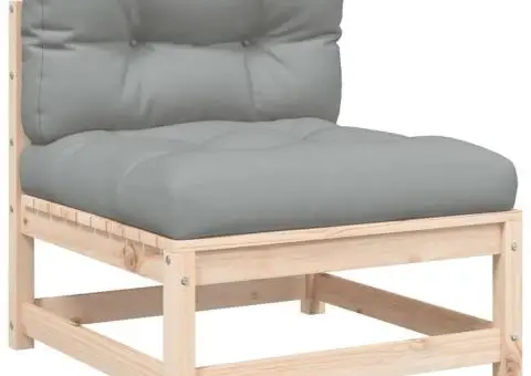 Canapea de grădină fără cotiere, cu perne, lemn masiv de pin - 2/5