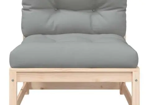 Canapea de grădină fără cotiere, cu perne, lemn masiv de pin - 5/5