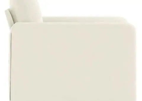 Canapea de o persoană, crem, 60 cm, catifea - 4/5