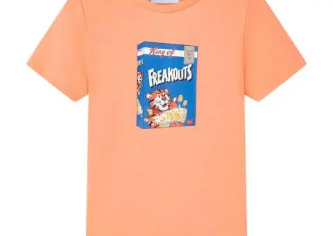 Tricou pentru copii cu mâneci scurte, portocaliu neon, 104 - 1/5