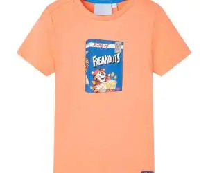 Tricou pentru copii cu mâneci scurte, portocaliu neon, 128