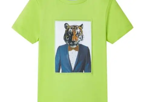 Tricou pentru copii cu mâneci scurte, lime, 92 - 1/5