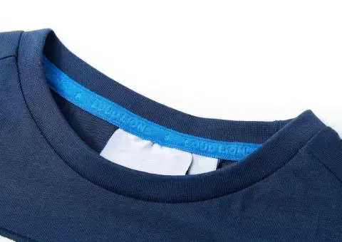 Tricou pentru copii cu mâneci scurte, albastru închis, 140 - 3/5