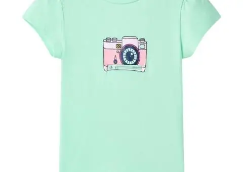 Tricou pentru copii, verde aprins, 104 - 1/5