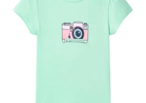 Tricou pentru copii, verde aprins, 128 - 1/5