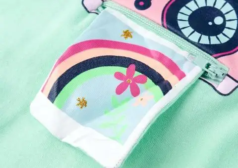 Tricou pentru copii, verde aprins, 128 - 5/5