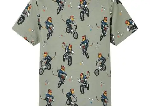 Pijamale pentru copii cu mâneci scurte, kaki deschis, 104 - 3/5