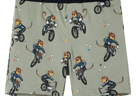 Pijamale pentru copii cu mâneci scurte, kaki deschis, 104 - 4/5