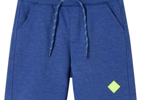 Pantaloni scurți pentru copii cu șnur, albastru melanj, 140 - 1/5