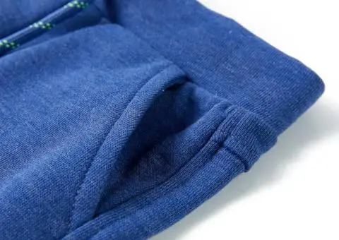 Pantaloni scurți pentru copii cu șnur, albastru melanj, 140 - 4/5