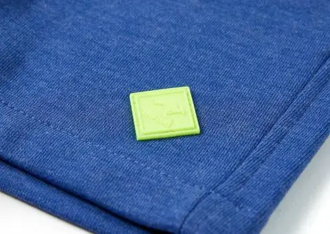 Pantaloni scurți pentru copii cu șnur, albastru melanj, 140 - 5/5