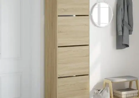 Pantofar cu 4 sertare rabatabile, stejar sonoma, 60x42x204 cm - 1/5