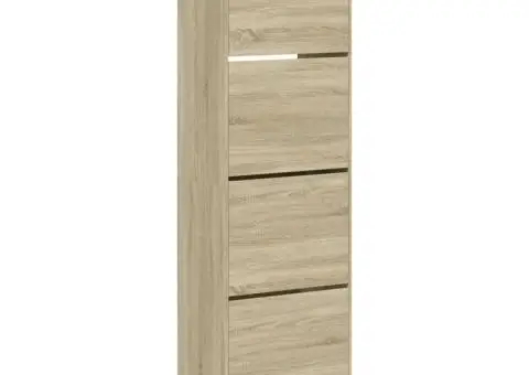 Pantofar cu 4 sertare rabatabile, stejar sonoma, 60x42x204 cm - 2/5