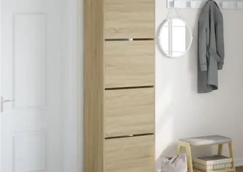 Pantofar cu 4 sertare rabatabile, stejar sonoma, 60x42x204 cm - 3/5