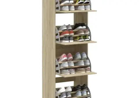 Pantofar cu 4 sertare rabatabile, stejar sonoma, 60x42x204 cm - 4/5