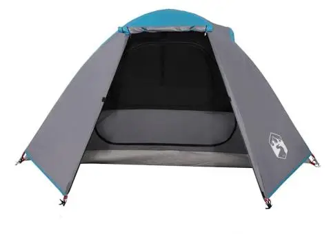 Cort de camping cupolă pentru 2 persoane, albastru, impermeabil - 5/5