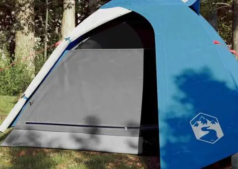 Cort de camping cupolă pentru 3 persoane, albastru, impermeabil - 1/5