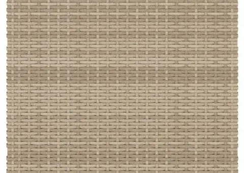 Masă laterală grădină, blat sticlă, bej 58x27,5x55 cm poliratan - 5/5