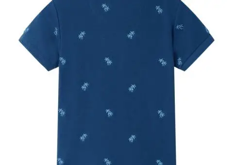 Tricou polo pentru copii, albastru închis, 128 - 2/5