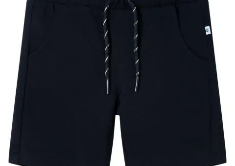 Pantaloni scurți pentru copii cu șnur, bleumarin, 116 - 1/5