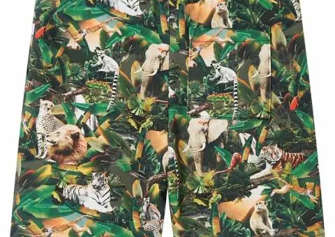 Pantaloni scurți pentru copii cu șnur, albastru petrol învechit, 92 - 2/5