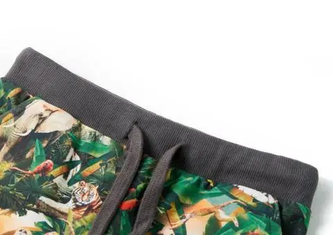 Pantaloni scurți pentru copii cu șnur, albastru petrol învechit, 116 - 3/5