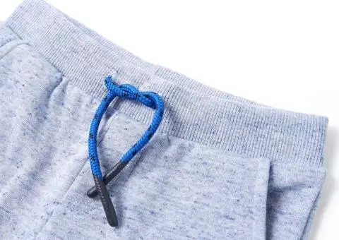 Pantaloni scurți pentru copii cu șnur, albastru melanj, 92 - 3/5