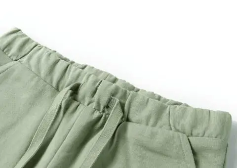 Pantaloni scurți pentru copii cu șnur, kaki deschis, 92 - 3/5