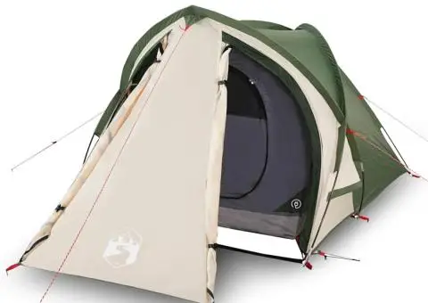 Cort de camping cupolă pentru 2 persoane, verde, impermeabil - 2/5