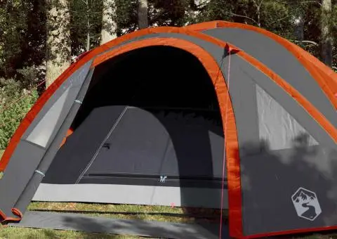 Cort de camping pentru 4 persoane, portocaliu, impermeabil - 1/5