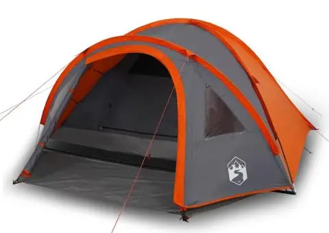 Cort de camping pentru 4 persoane, portocaliu, impermeabil - 2/5