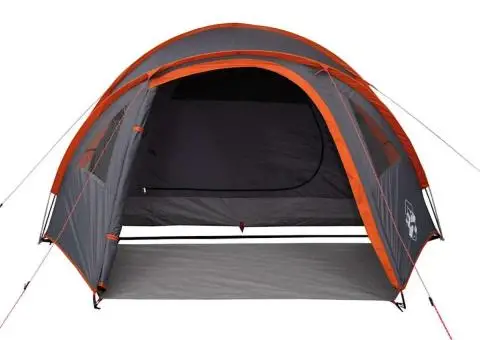 Cort de camping pentru 4 persoane, portocaliu, impermeabil - 5/5