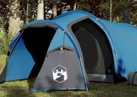 Cort de camping pentru 3 persoane, albastru, impermeabil - 1/5