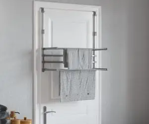 vidaXL Suport de uscare pentru balcon 89x25x(60-95) cm aluminiu