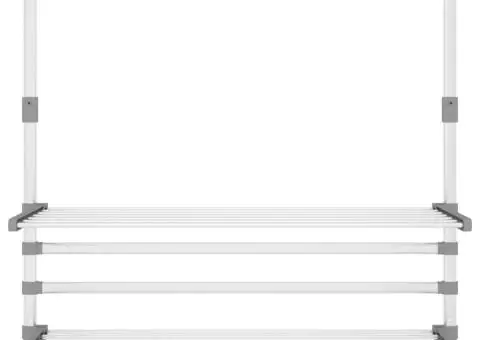 Suport de uscare pentru balcon 89x25x(60-95) cm aluminiu - 3/5
