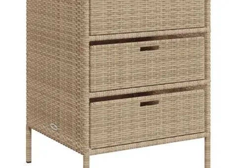 Dulap depozitare de grădină, bej, 55x59x80 cm, poliratan - 2/5