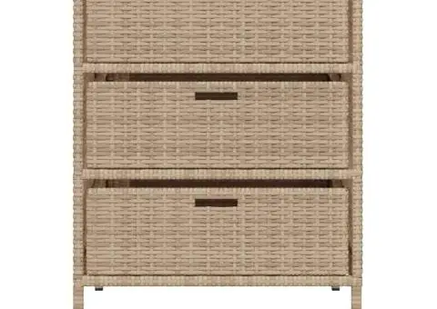 Dulap depozitare de grădină, bej, 55x59x80 cm, poliratan - 5/5