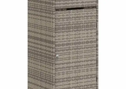 Dulap depozitare de grădină, gri, 55x55x111 cm, poliratan - 2/5