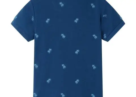 Tricou polo pentru copii, albastru închis, 104 - 2/5