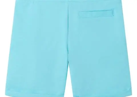 Pantaloni scurți pentru copii cu șnur, albastru verzui, 116 - 2/5
